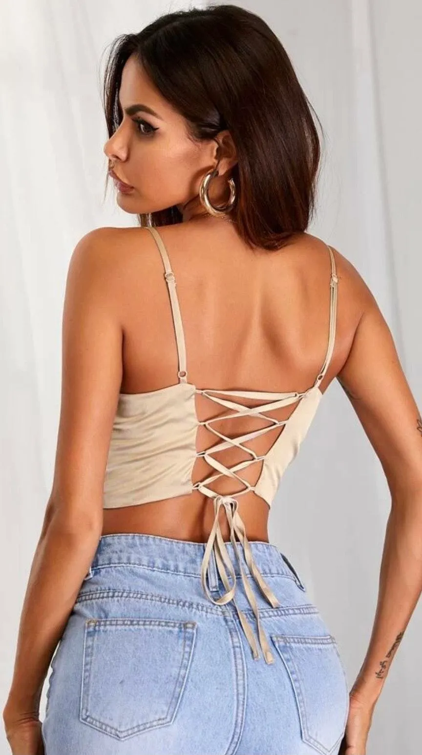 SheIn Silk Crop Top - Image 2