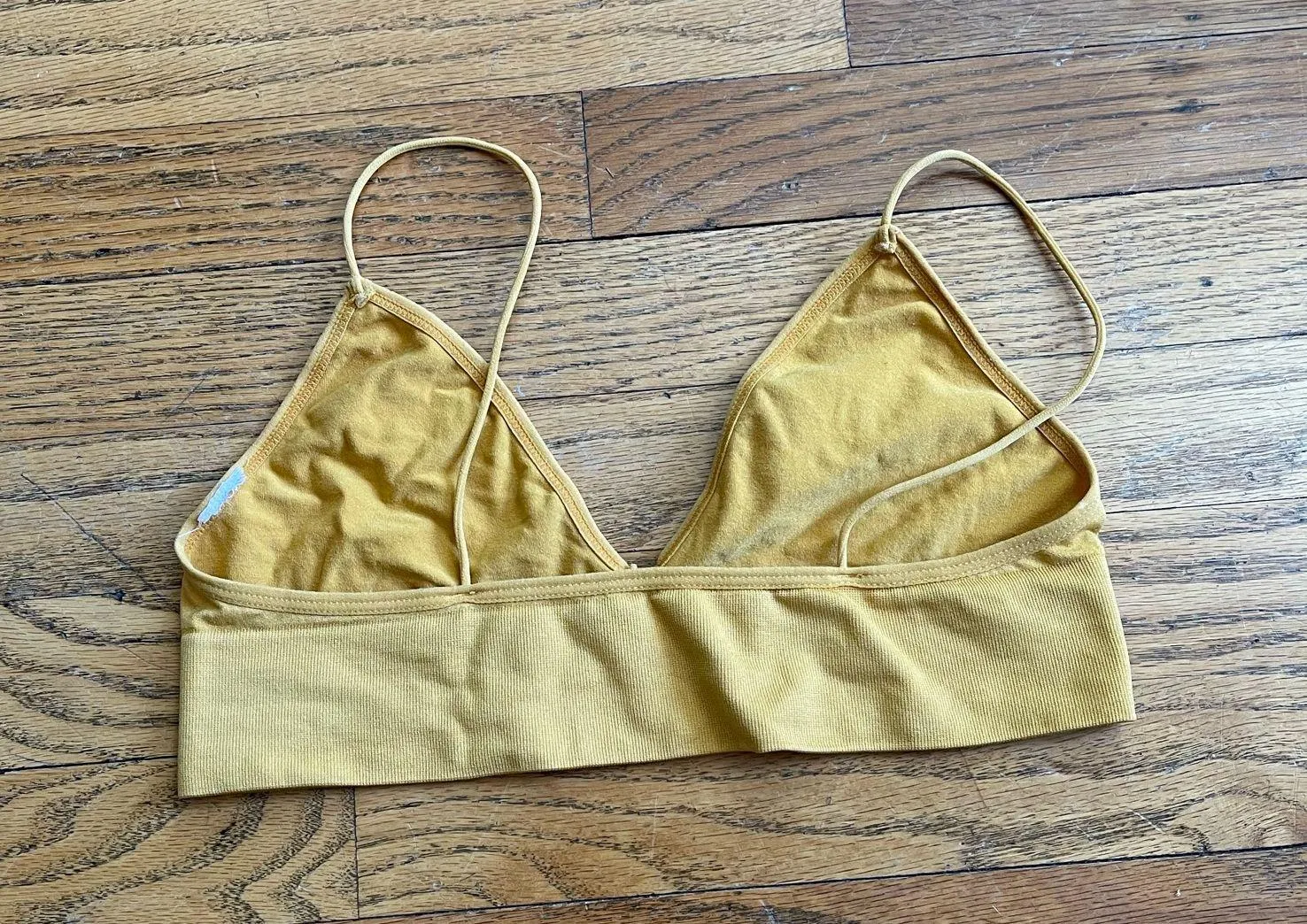 Cotton On Seamless Triangle Longline Mustard Bralette - Image 5
