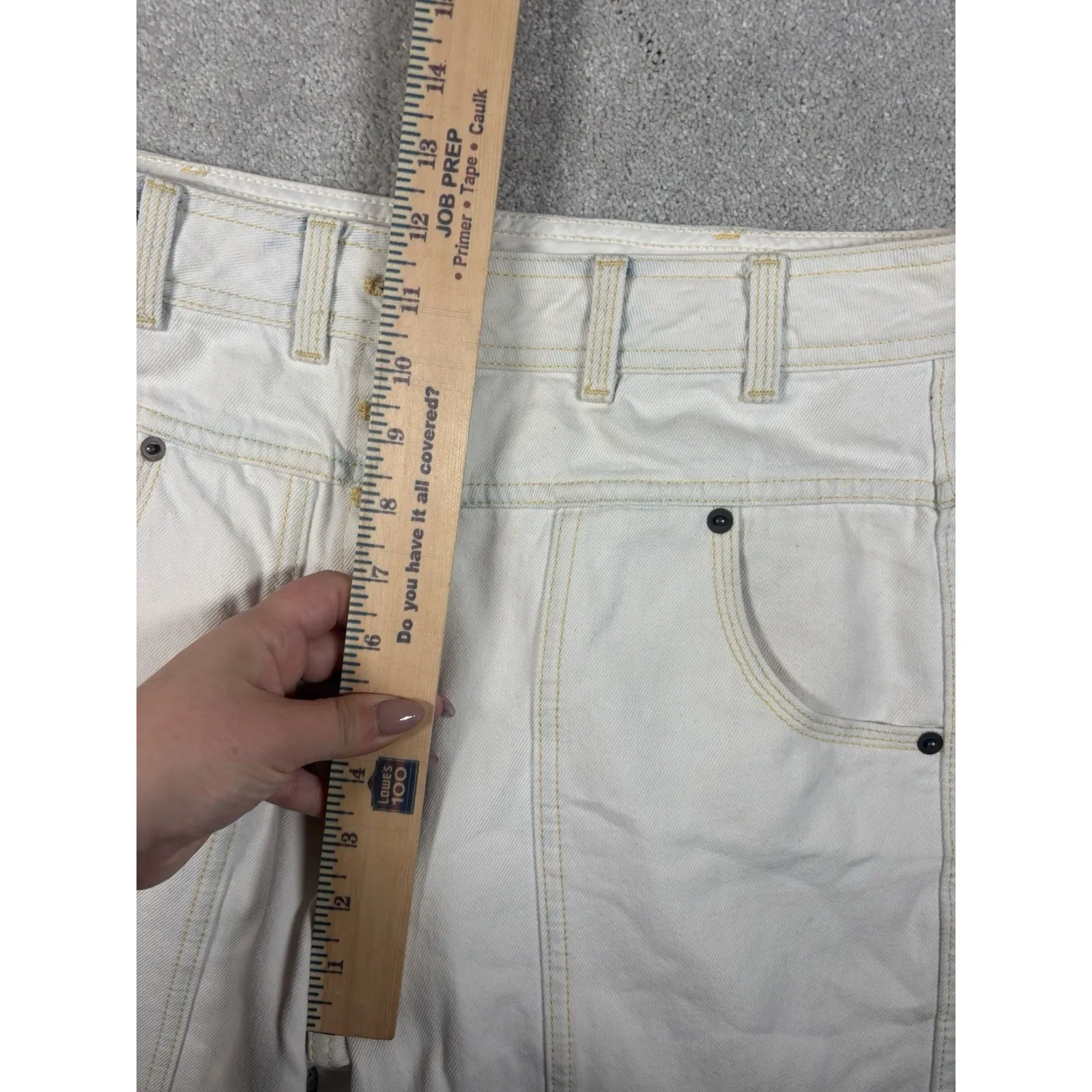 ulla johnson august white/ivory‎ jeans straight barrel fit size 4 Bleached EUC - Image 10