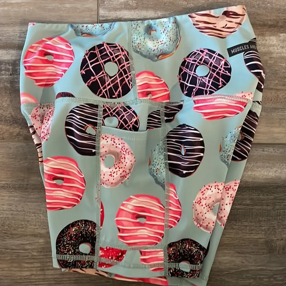 Muscles & Donuts Bike Shorts Blue - Image 8