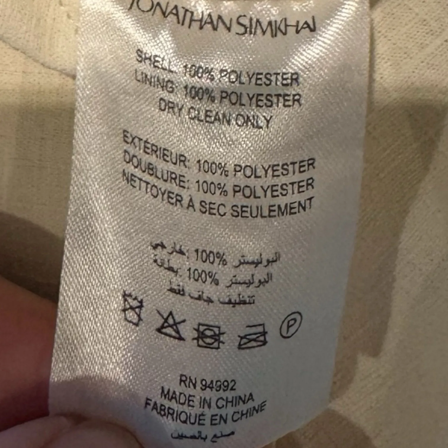 Jonathan Simkhai‎ Women's Ivory Avra Embroidered Detail Long Sleeve Dress 2 $695 - Image 7