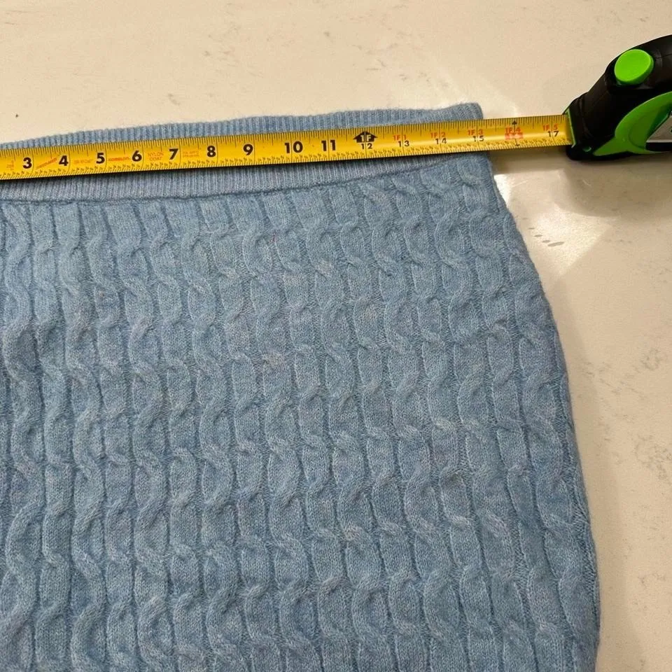 NWT Vero Moda Skirt S Womens Blue Cable Knit Mini - Image 4