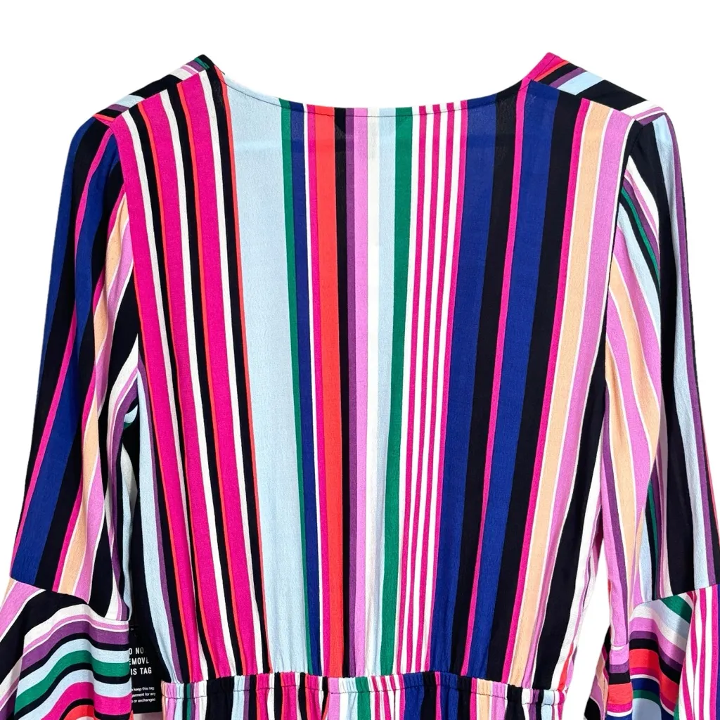 Express Multicolor Striped Flowy Lightweight Romper Women's Small NWT - Image 10