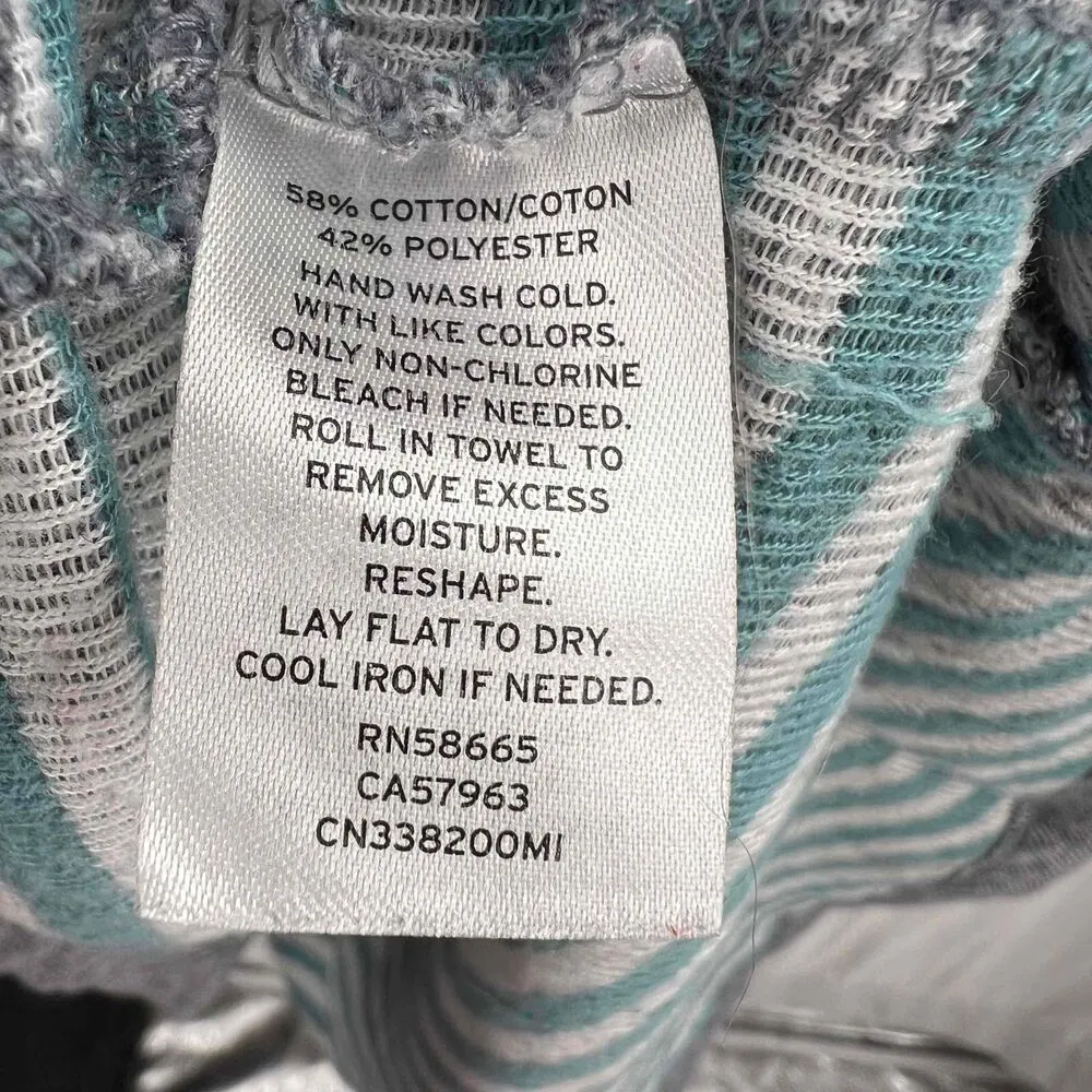 Caslon Blue Striped Sweatshirt Dress With Pockets Long Sleeve Round Neck XL - Image 5