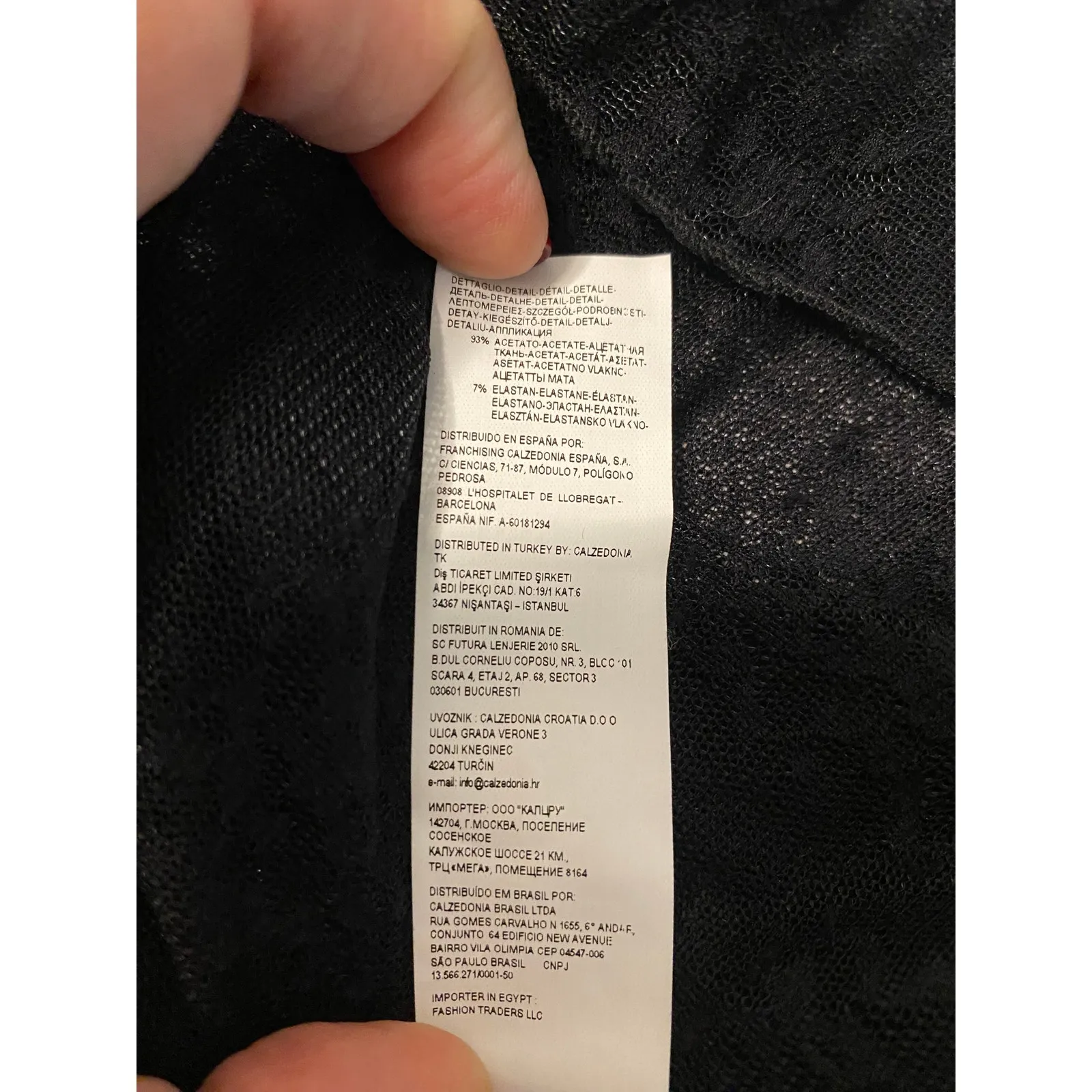 NWT Intimissimi lace babydoll set with matching panties & garter belt black sz M Size M - Image 8