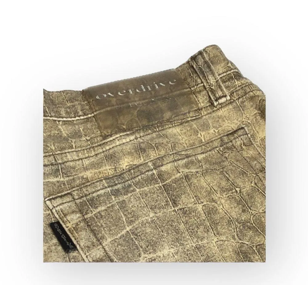 Vintage 90ās: Overdrive Jeans ą¼ High Waist Snakeskin Print ą¼ Bal Harbour Shops ą¼ Size 12 - Image 13