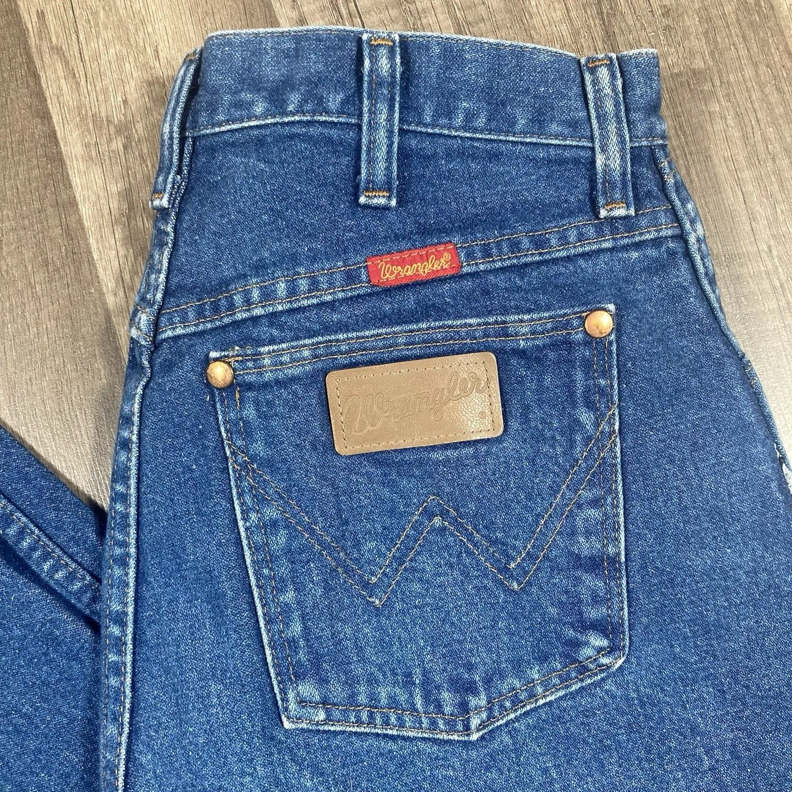 VTG Wrangler Jeans Womens 29x32 14MWZG Cowboy Cut Denim Blue High Rise Western - Image 10