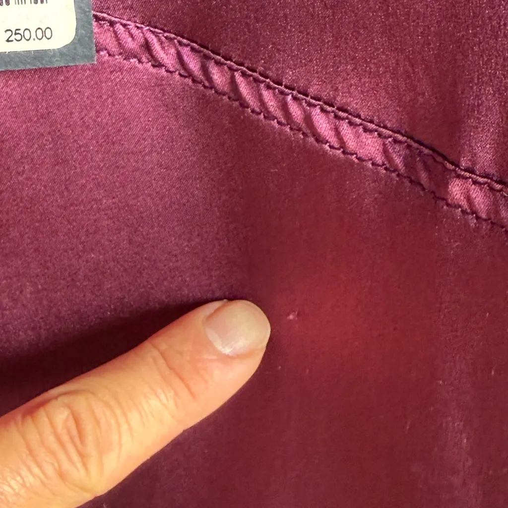 NWT Kiki de Montparnasse Silk Charmeuse Muse Romper, Size XS, Bordeaux Purple - Image 13