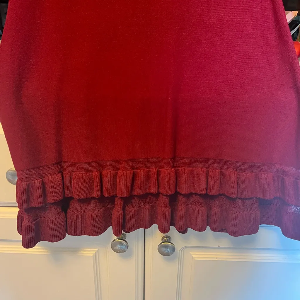 NWT FOR LOVE AND LEMONS KNITZ RED LONG SLEEVED DRESS - Image 7