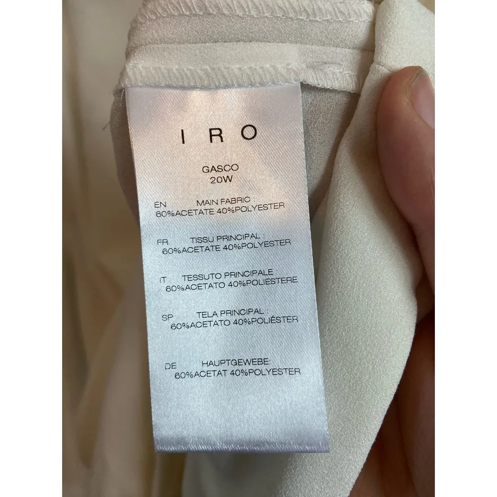 IRO Gasco Long Sleeved Top in Ecru. Size 40 - Image 4