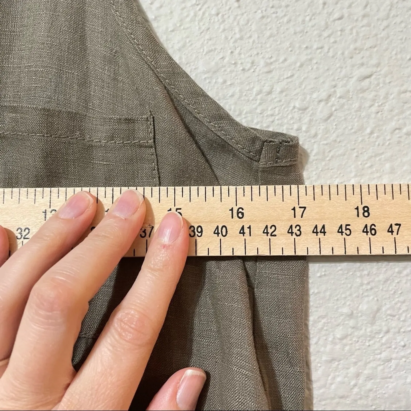 Joie Green Linen Sleeveless Casual Cargo Romper S One Peice Womens Beachy Summer - Image 8