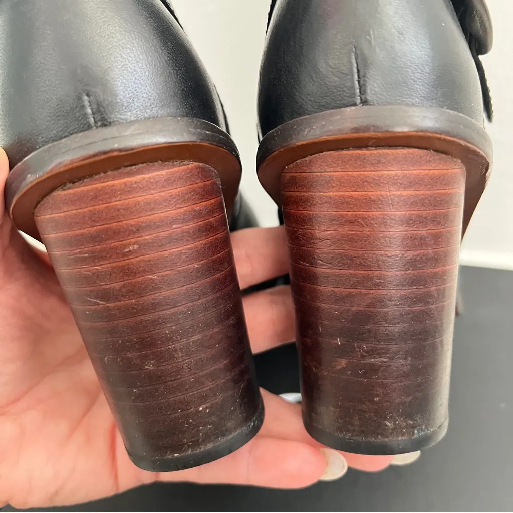 COACH Moto Bootie Heel LEATHER ankle boots size 6.5 - Image 10