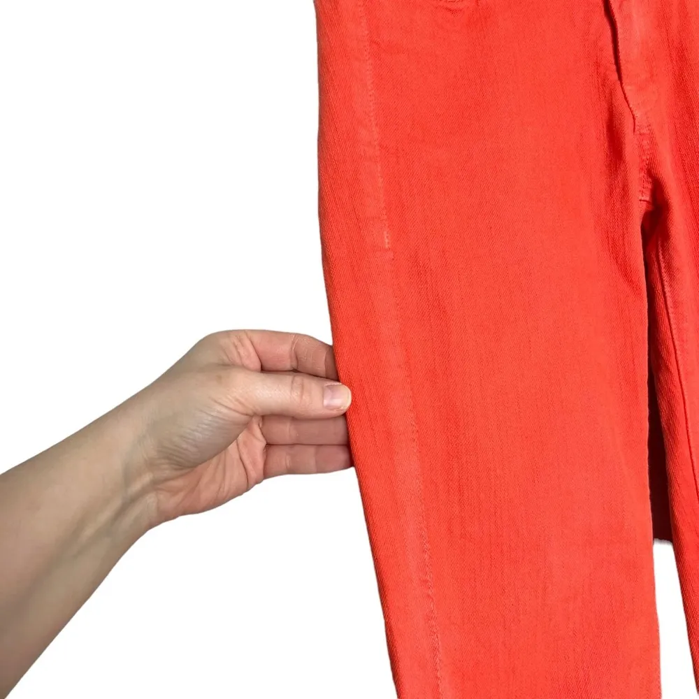 Kate Spade Bright Orange Play Hooky Broome Street Skinny Cropped Jeans - Image 9