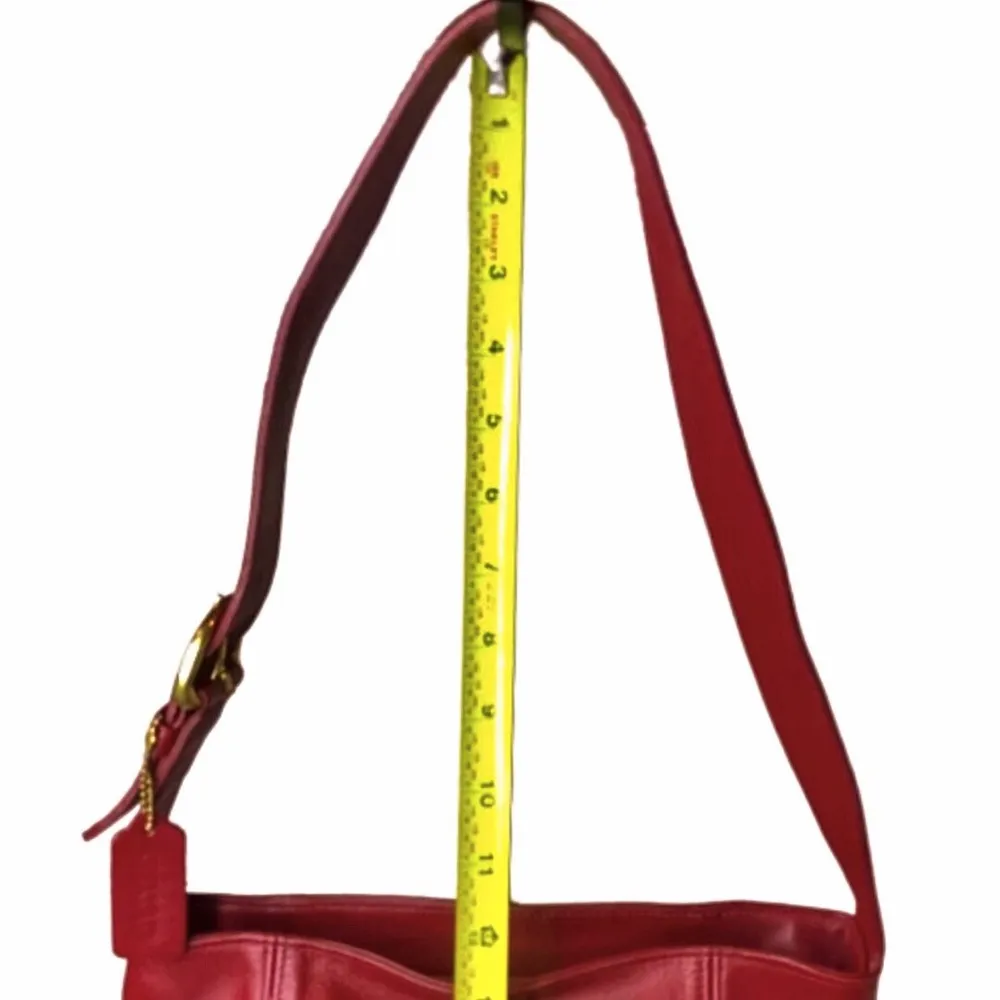 Vintage COACH Erikson Soho Red Glove Tanned Bucket Shoulder Bag USA COA 4169 - Image 11