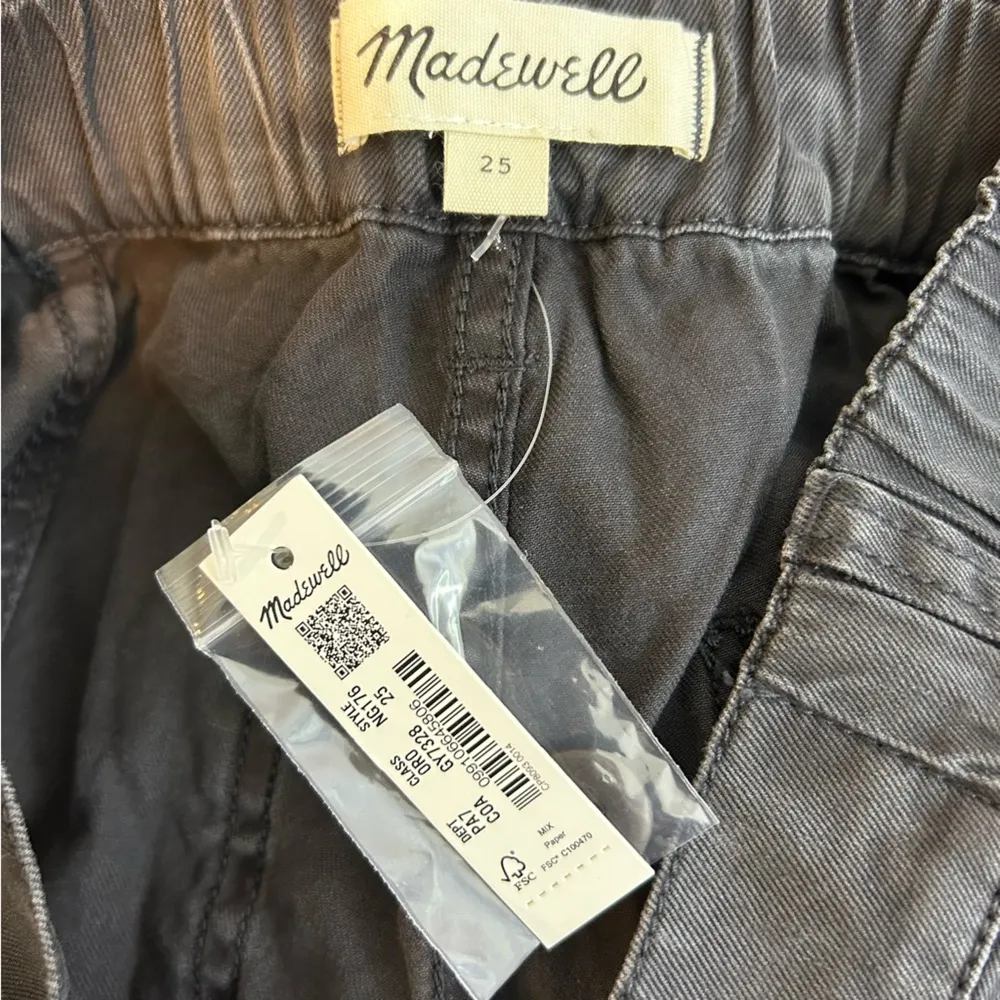NWT Madewell Griff Pull-On Tapered Fatigue Grey Cargo Pants Size 25 - Image 9