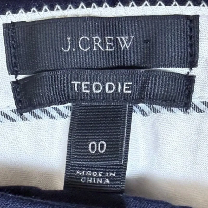J. Crew Teddie Trousers Dress Pants Navy Blue Size 00 Preppy Minimalist NWOT - Image 5