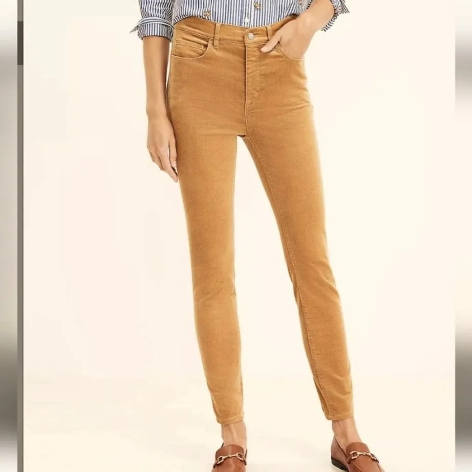 Loft high rise skinny corduroy pants bundle of 2 pairs tan & camel size 6 - Image 14