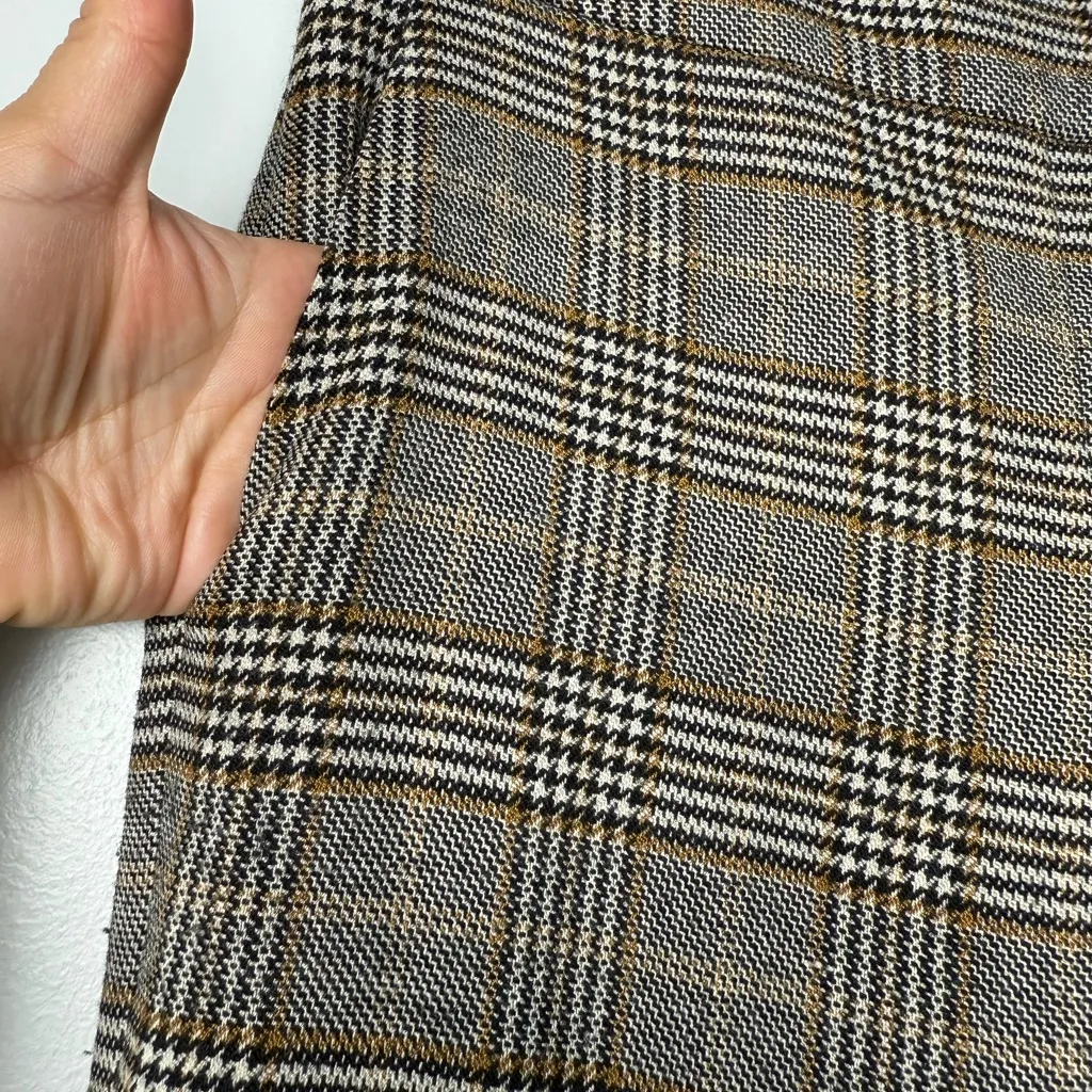 Talbots Plaid Wide-Leg Pants - Brown and Black - Image 4