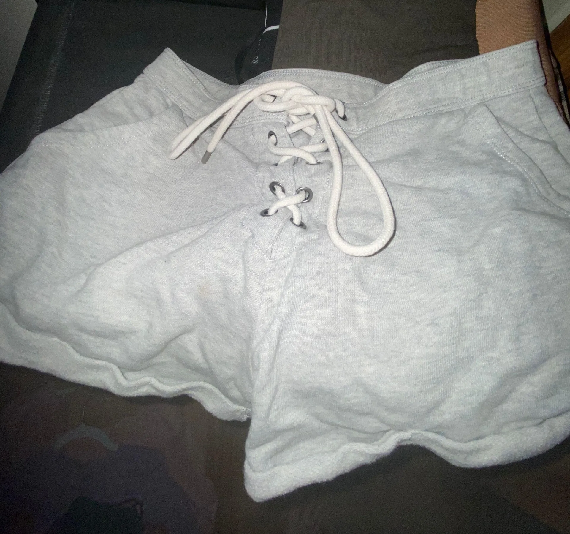 Grey Pj Shorts Cross Cross Tye - Image 3