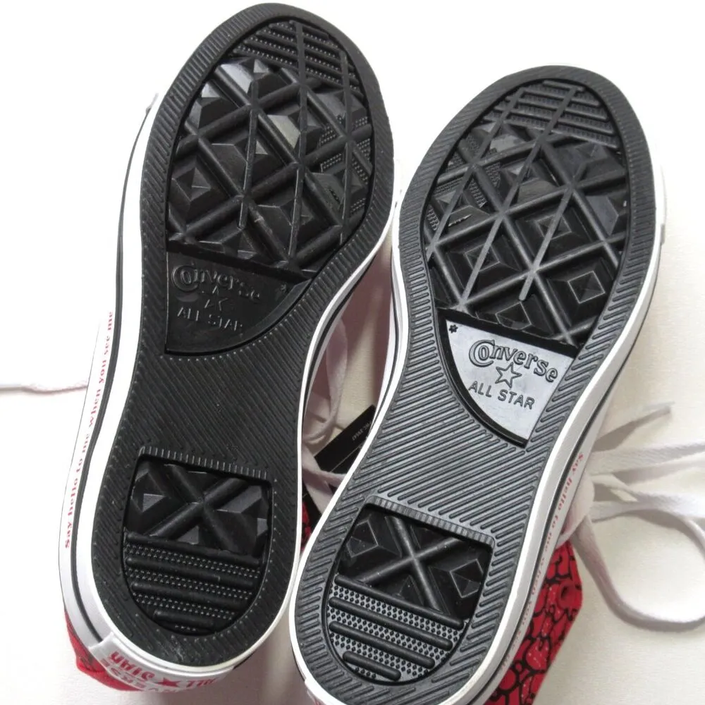 NWT Converse x Hello Kitty Chuck Taylor All Star Hi in Red Bows W 7 / M 5 - Image 9