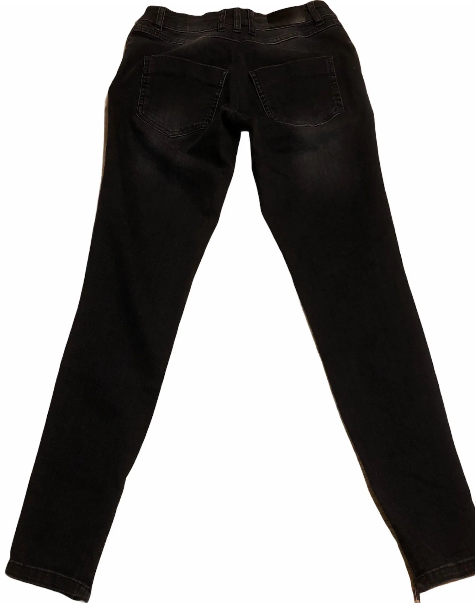 Black  Ripped Knee Skinny Jeans - Image 3