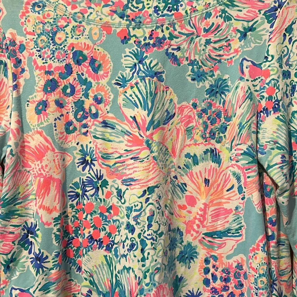 Lilly Pulitzer Justina Tunic in Serene Blue pattern - Image 10