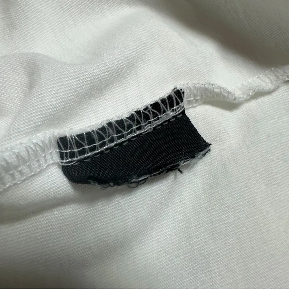 Vintage Y2K Style  Rhinestone White Short Sleeve Vneck XL - Image 6