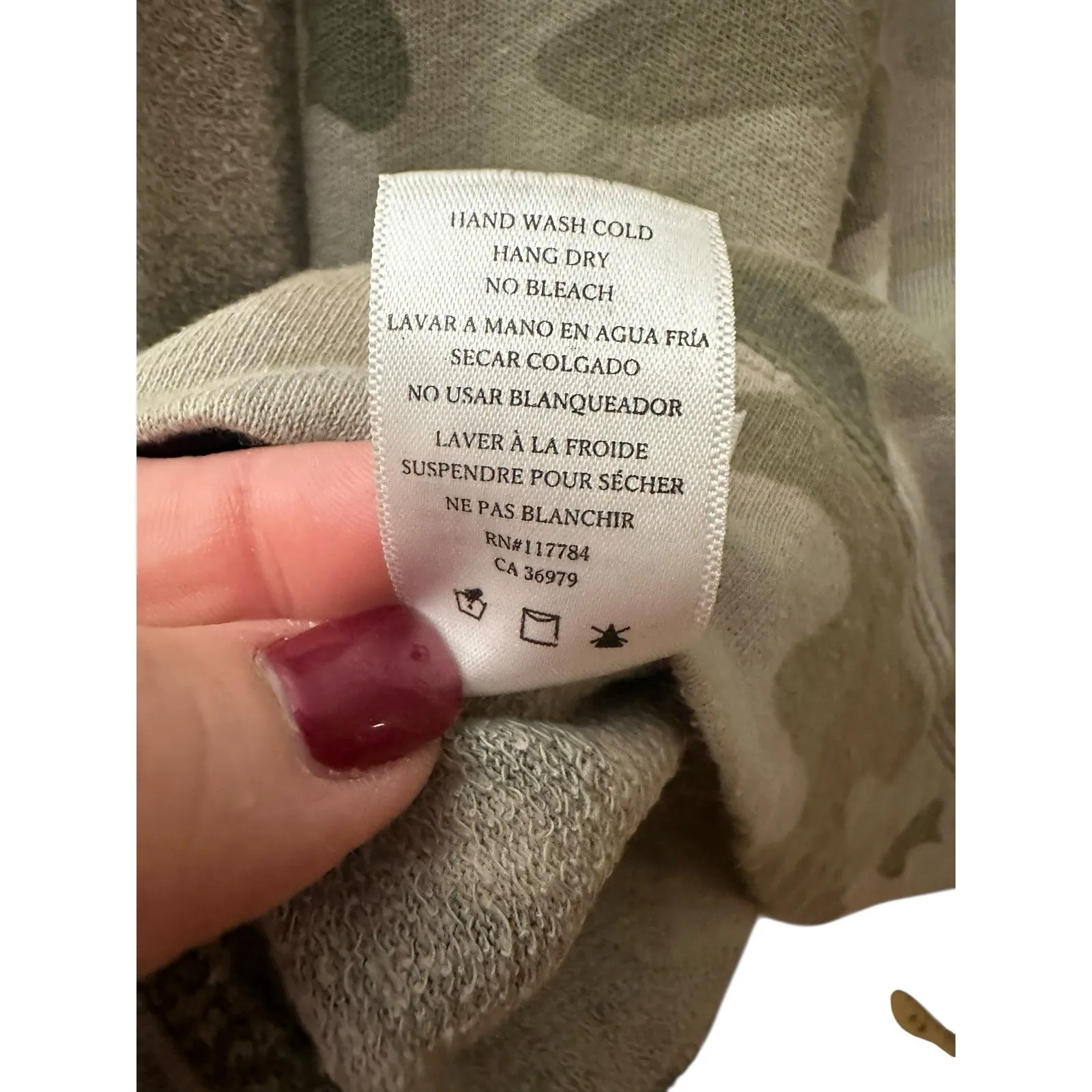 Rails Kelli Camo Sweatshirt Military Patch Detail Size XS Camouflage #A6-2 - Image 11