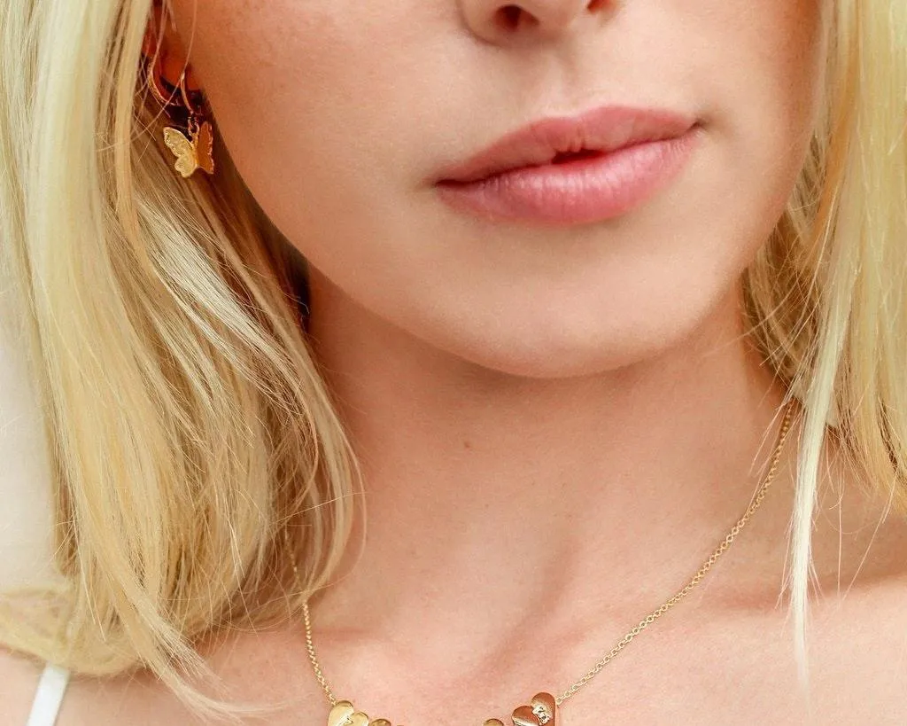 Frasier Sterling Gold Butterfly Huggies - Image 2