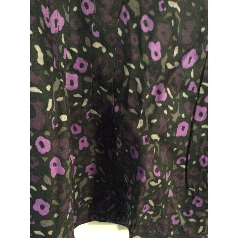 New NWT Gap mini floral print skirt black purple Size Small S - Image 3