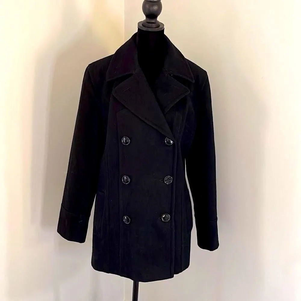 Collection By Gallery Women’s Pea Coat.‎ Size Medium Black Black - Image 3