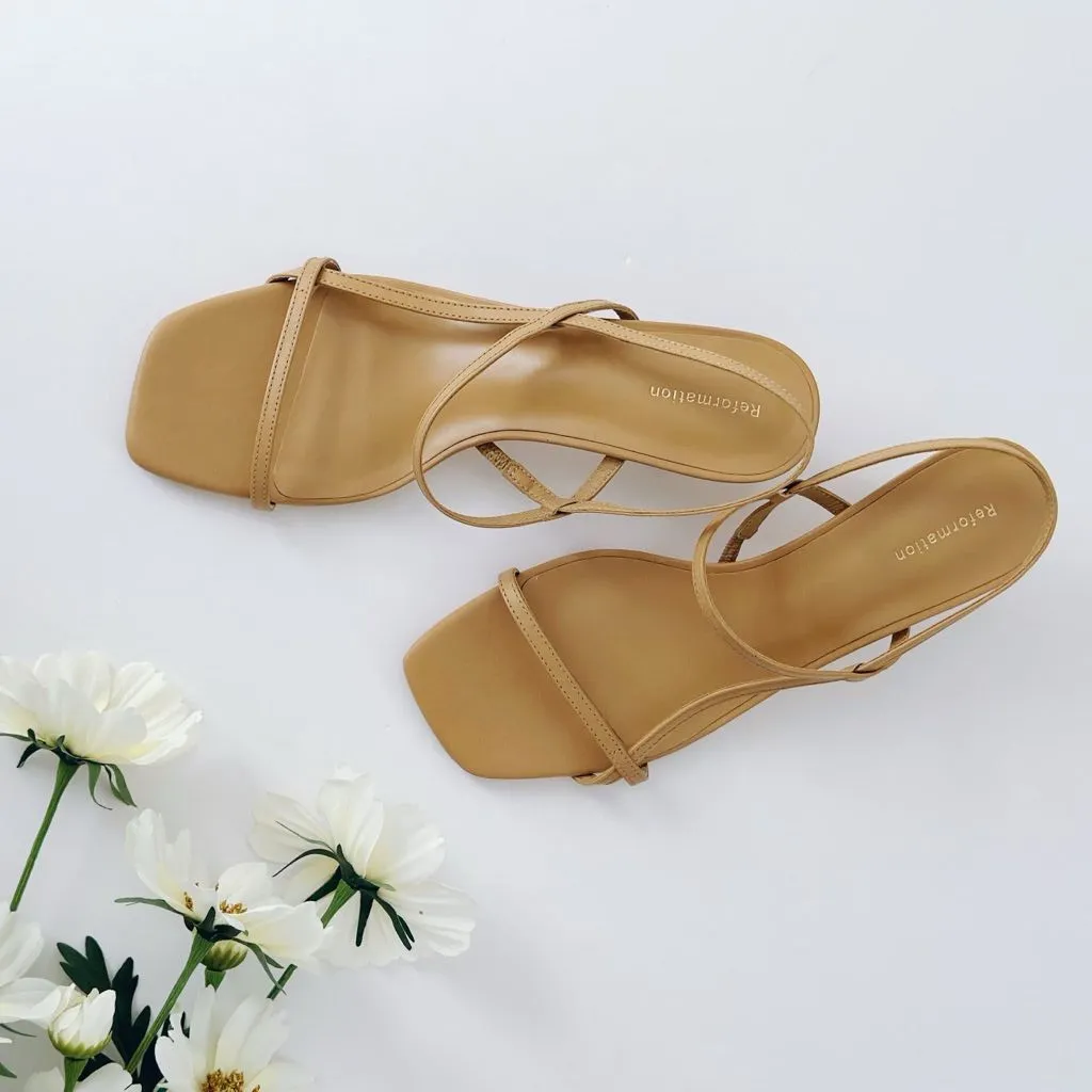 Reformation Serenity Bare Sandal Buff/Tan - Image 3