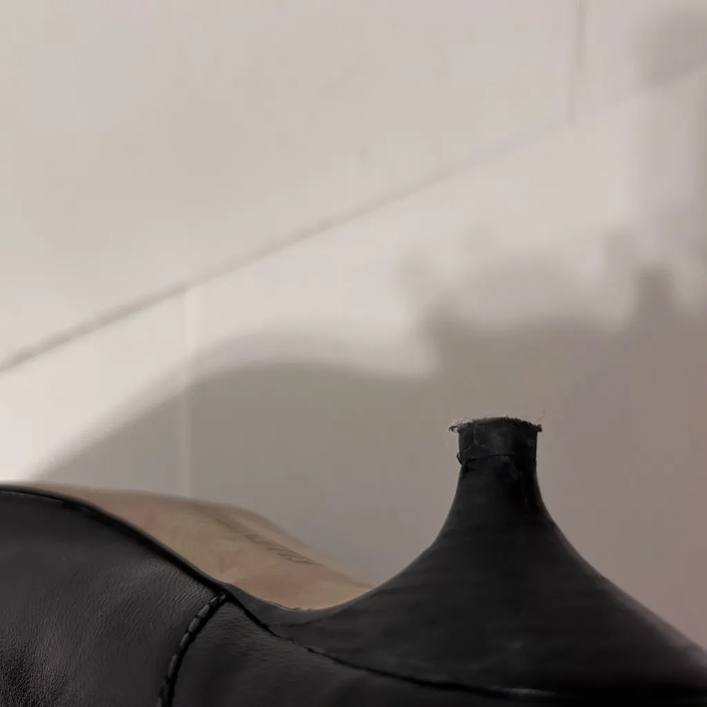 Ellen Tracy Kalli black leather kitten heels women size 8 M - Image 10