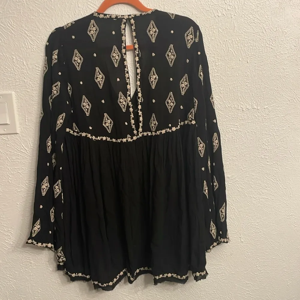 Free People Diamond Embroidered Long Sleeve Top - Image 9