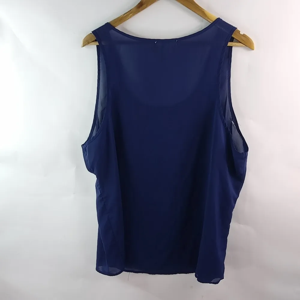 Ambiance Apparel 3X Navy Tank Top Plus Blue - Image 4