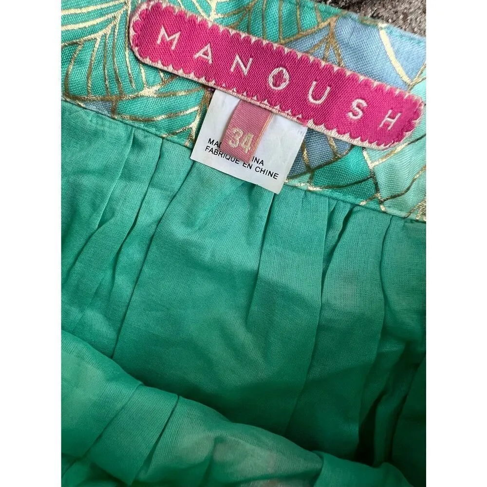 MANOUSH EMBROIDERED FLORAL & BIRD SKIRT SIZE 34 French, Size 2 USA - Image 5