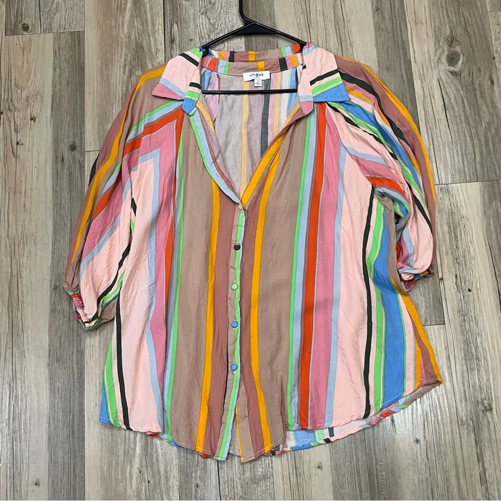 UMGEE boutique 3/4 STRIPE TUNIC size Small - Image 7