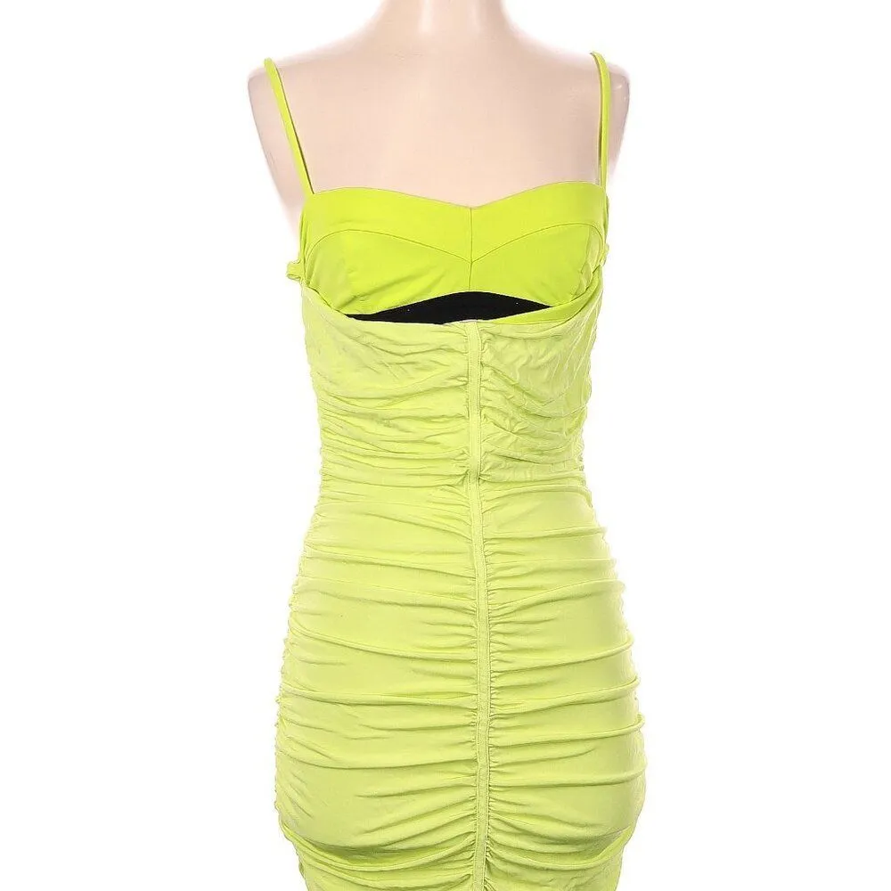 REVOLVE NBD Synthetic Preslie Dress Neon Yellow/Lime Green Size XSmall - Image 4