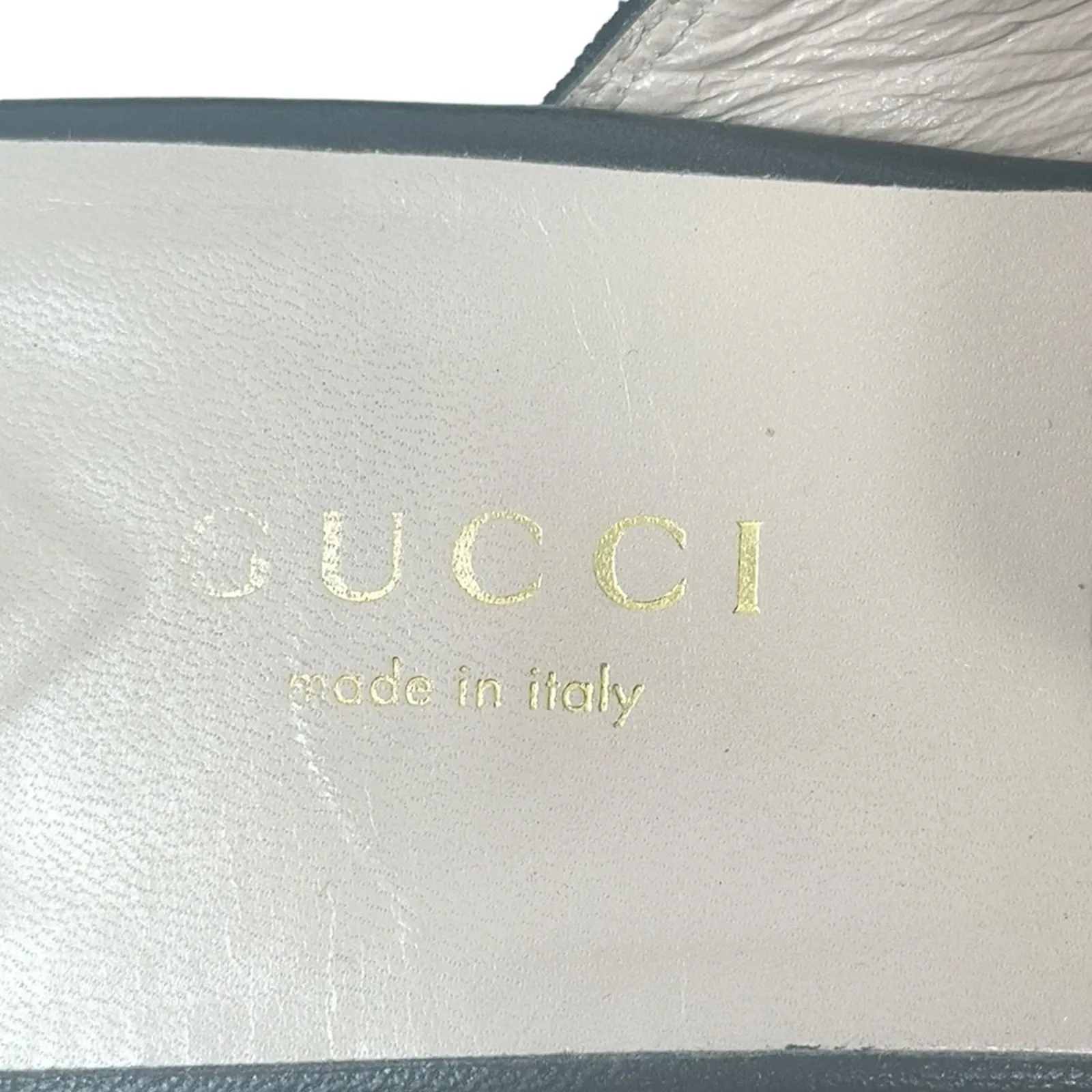 Gucci Princetown Horsebit Mules Leather Lace Overlay Black Tan Size 37 - Image 6