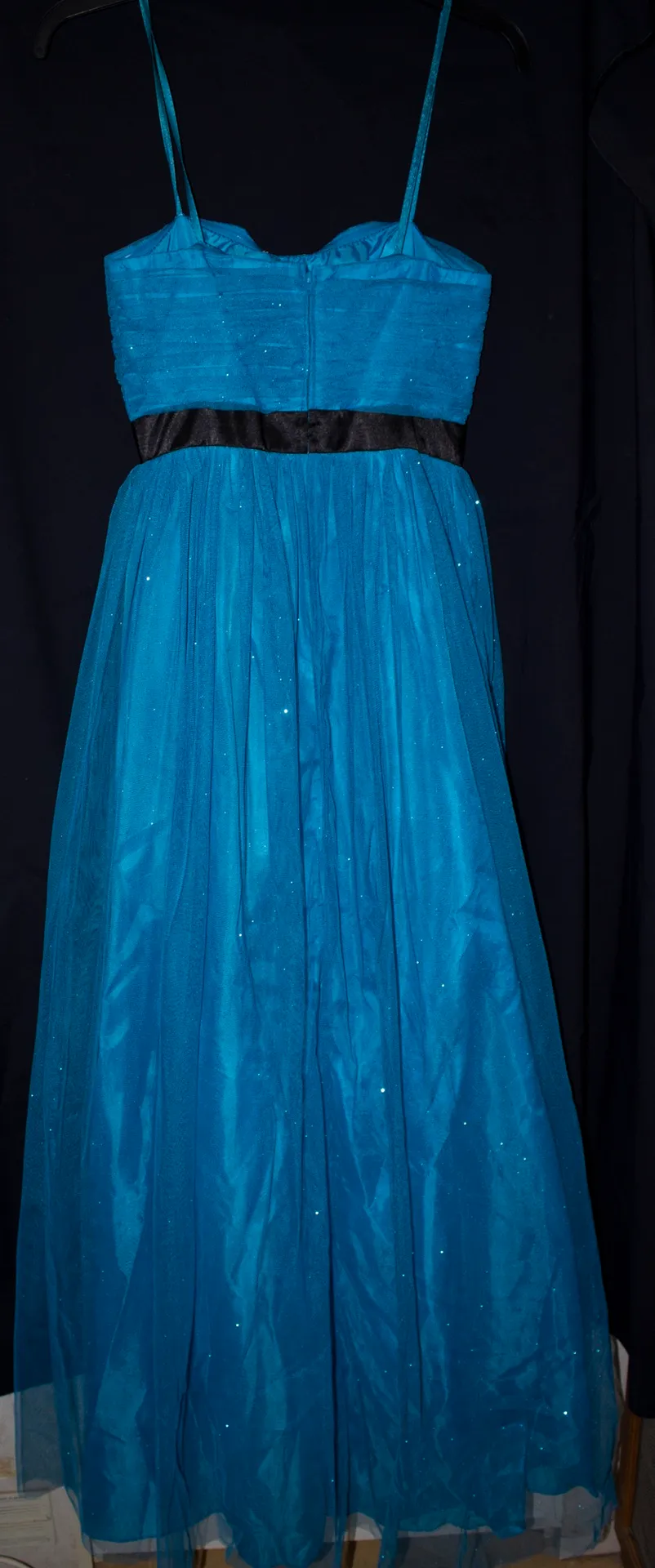 Blue Strapless Prom Dress Size 16 - Image 2
