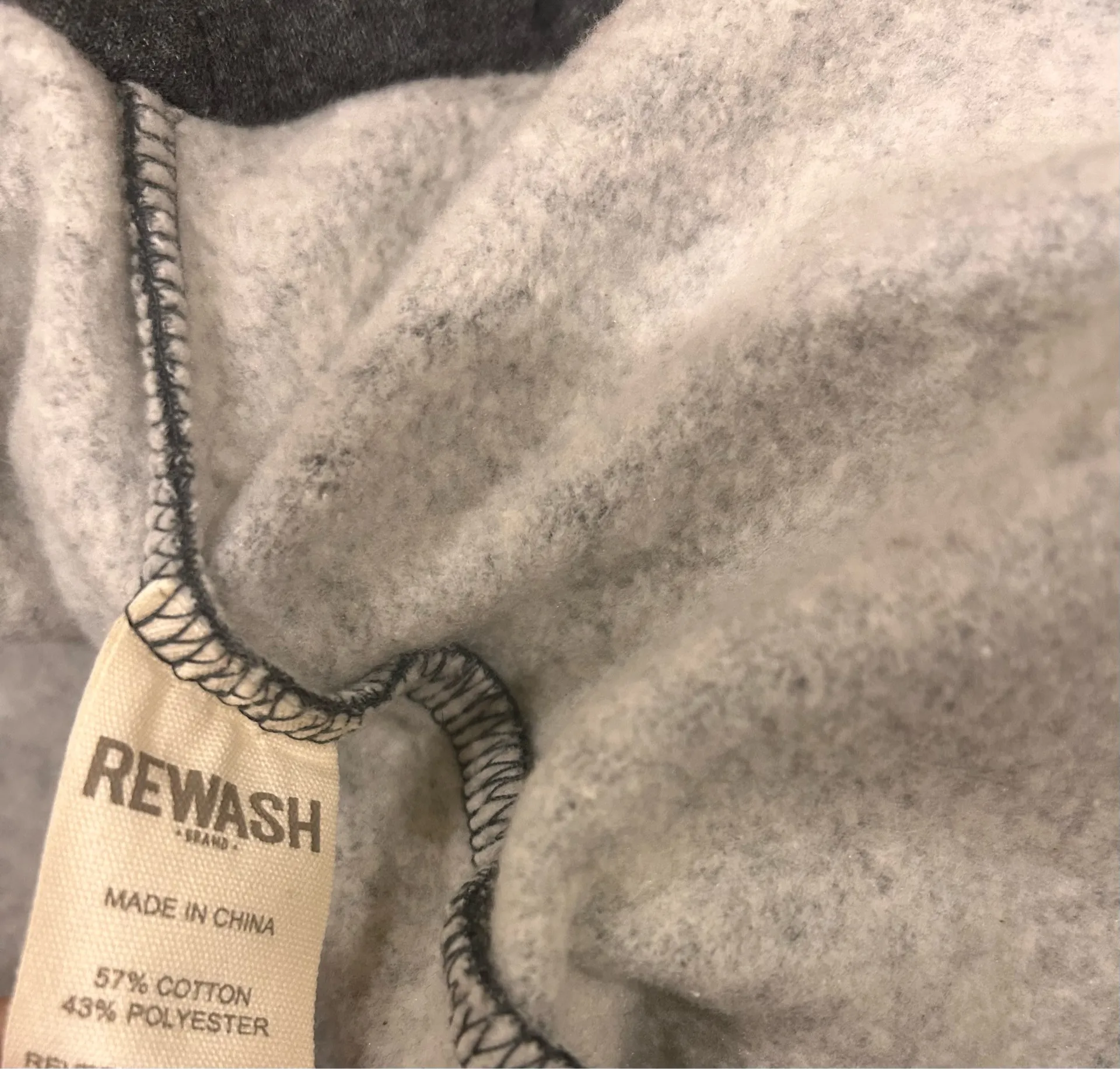 Rewash Charcoal(GRAY)Cotton Blend drawstring waist lounge wear KNIT Overalls S - Image 12