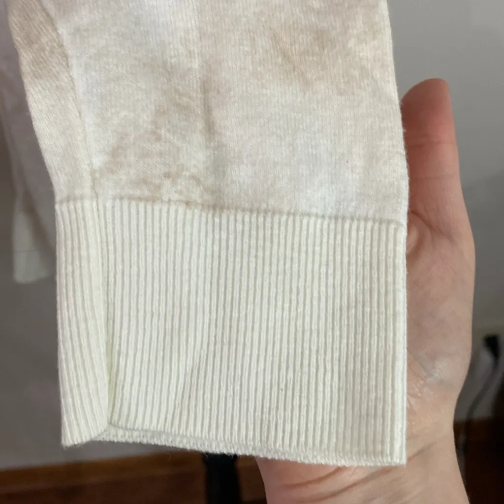 Sanctuary light knit relaxed tie dye chunky button cardigan neutrals size M - Image 5