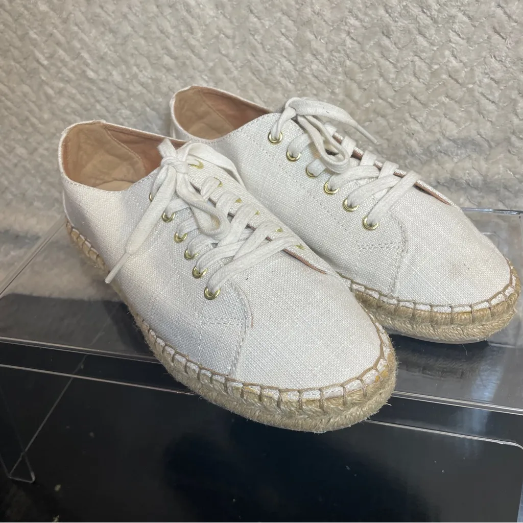 Liz Claiborne Leckie Espadrille Canvas Lace Up Sneaker Women Size‎ 8 - Image 10