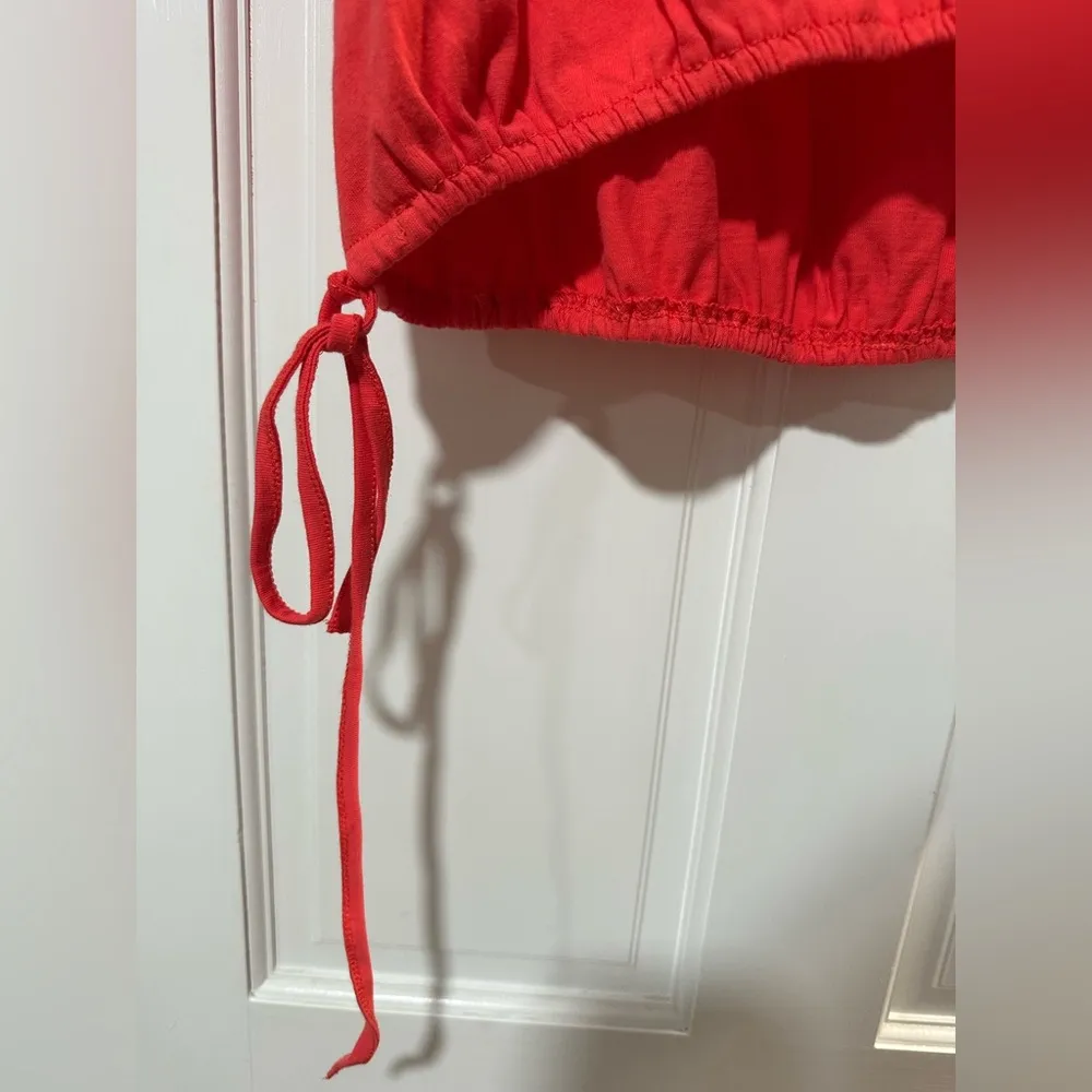 NWT Pilcro Anthropologie Coral Drawstring Bubble Tee XL - Image 3