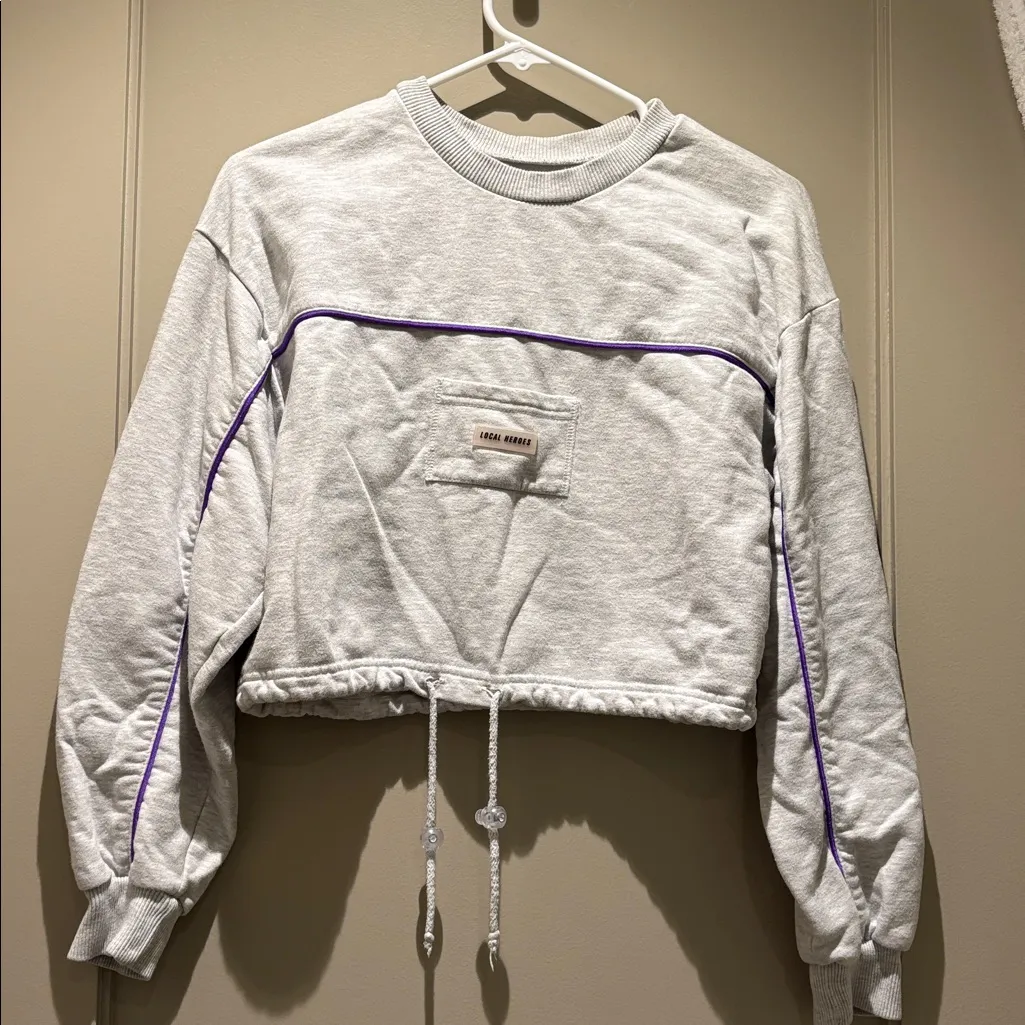 Local Heroes Revolve Sweatshirt cropped drawstring athleisure loungewear - Image 3