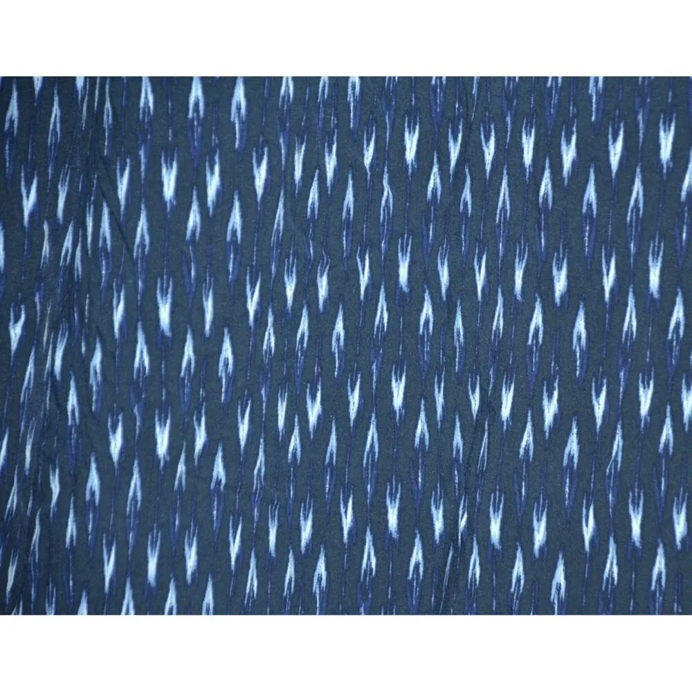 Banana Republic Wide Leg Pant Blue Geometric High Rise Elastic Waist Size XL - Image 4