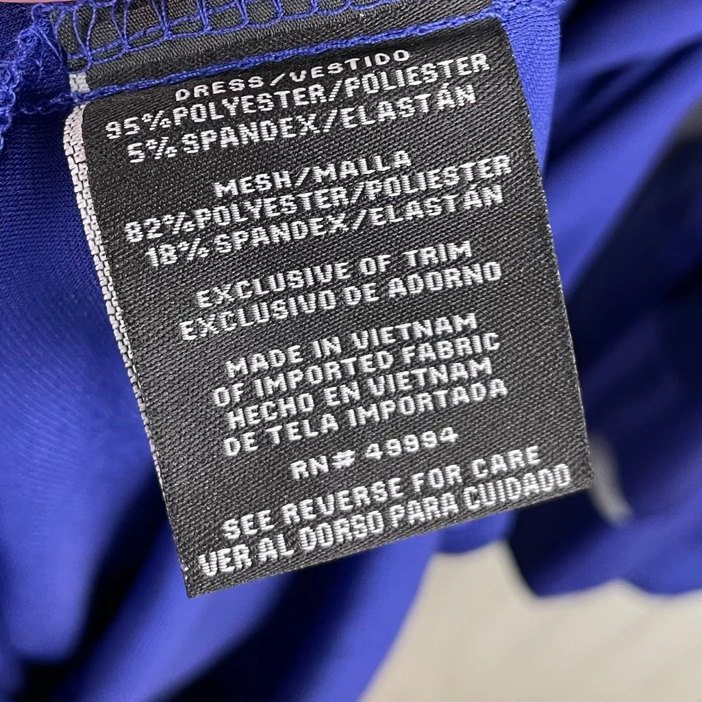 NEW R&M Richards Wraparound Knee-Length Dress with Bell Sleeves Size 20W Blue - Image 10