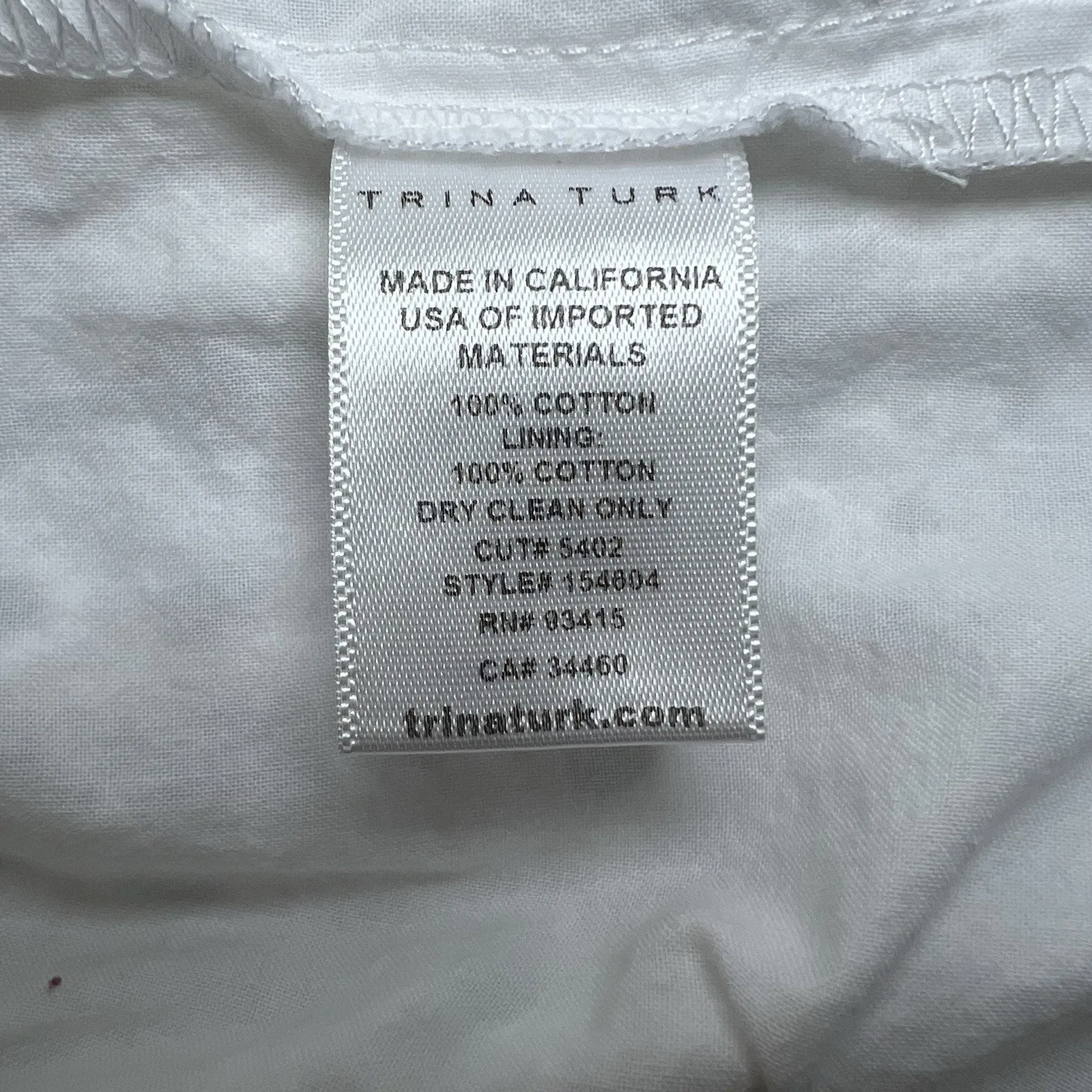 Trina Turk Thalia White Eyelet Romper‎ Women’s Size 4 Resort Vacation Cocktail - Image 7