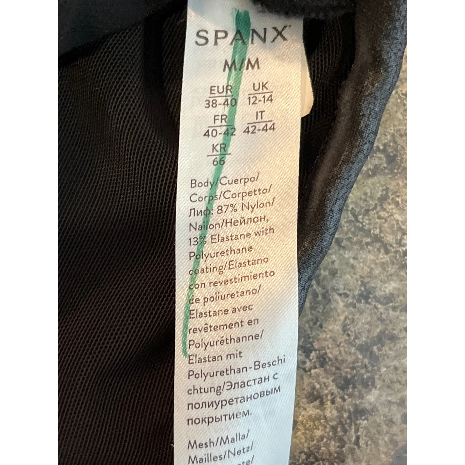 Spanx‎ Black Vegan Leather Size Medium Sports Bra - Image 3