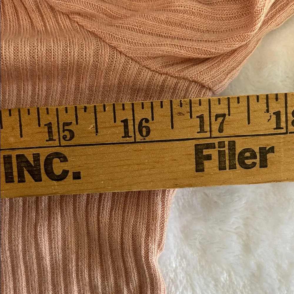 Aritzia Wilfred Free NWT Rose Colored Ribbed Button-Down Lightweight Size Small - Image 13